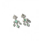 Generic Women's Brass Silver Plated Drop Earrings (Turquoise)