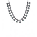 Generic Women's Brass Silver Plated Necklace set (Turquoise)