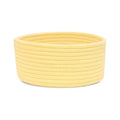 Cotton 8x3 Inch Round 1 Pcs Bedside Organizer With Out Lid (Yellow)