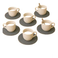  Cotton Rope Drink Coasters 6 Pcs Set (Gray)