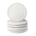  Cotton Rope Drink Coasters 6 Pcs Set (White)