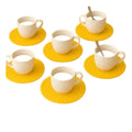  Cotton Rope Drink Coasters 6 Pcs Set (Yellow)