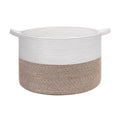  Cotton Pack Of_1 16x14 Inch Storage Basket For Clothes With Out Lid (Kidi-White)
