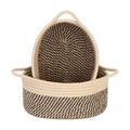  Cotton Basket 2 Pcs Storage Basket For Clothes (Brown)