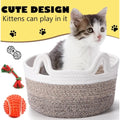  Cotton Pack Of_1 Cat Basket 8x4 Inch Storage Basket For Clothes (Multicolor)