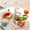  Cotton Dining Table Round Placemat Mats Set of 4 (Cream)